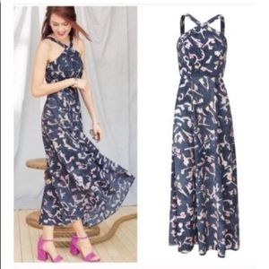 Cabi Aurora Watercolor Maxi Dress size 14